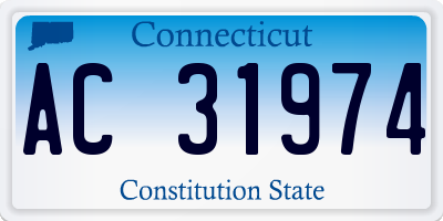 CT license plate AC31974