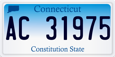 CT license plate AC31975
