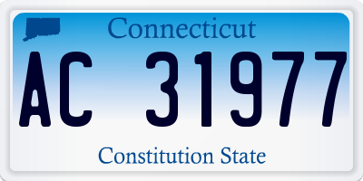 CT license plate AC31977