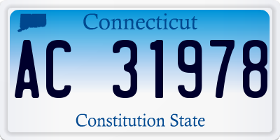 CT license plate AC31978