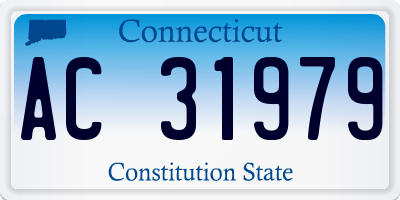 CT license plate AC31979
