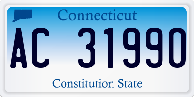 CT license plate AC31990