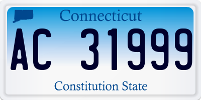 CT license plate AC31999