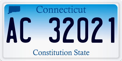CT license plate AC32021