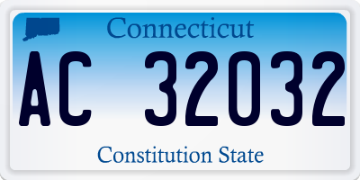 CT license plate AC32032