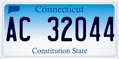 CT license plate AC32044