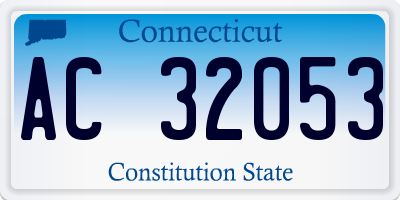 CT license plate AC32053