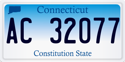 CT license plate AC32077