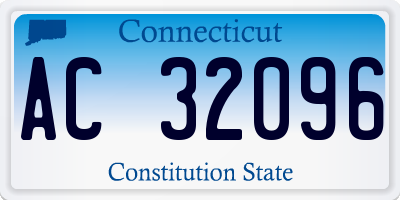 CT license plate AC32096