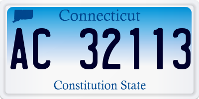 CT license plate AC32113