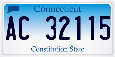 CT license plate AC32115