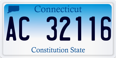 CT license plate AC32116