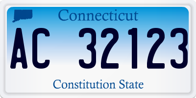 CT license plate AC32123