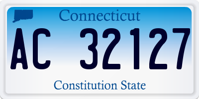 CT license plate AC32127