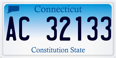 CT license plate AC32133