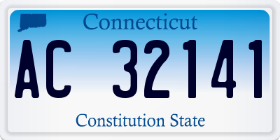CT license plate AC32141