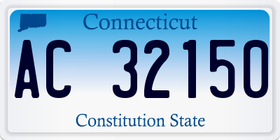 CT license plate AC32150