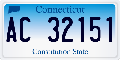 CT license plate AC32151