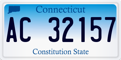 CT license plate AC32157