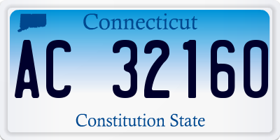 CT license plate AC32160