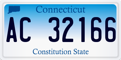 CT license plate AC32166