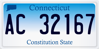 CT license plate AC32167