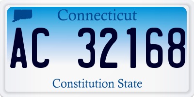 CT license plate AC32168