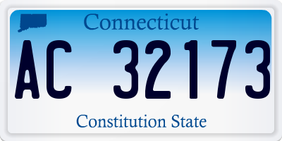 CT license plate AC32173