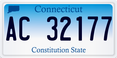 CT license plate AC32177