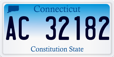 CT license plate AC32182