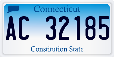 CT license plate AC32185