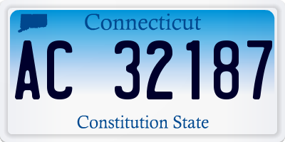CT license plate AC32187
