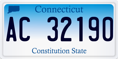 CT license plate AC32190