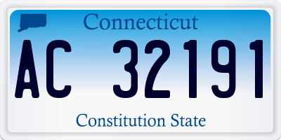 CT license plate AC32191