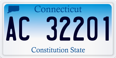 CT license plate AC32201