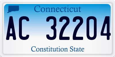 CT license plate AC32204