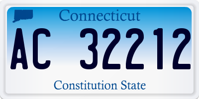 CT license plate AC32212
