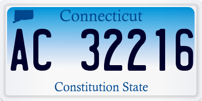 CT license plate AC32216