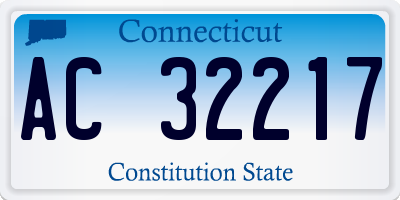 CT license plate AC32217