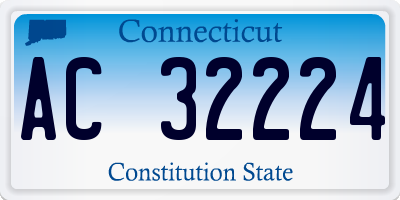 CT license plate AC32224