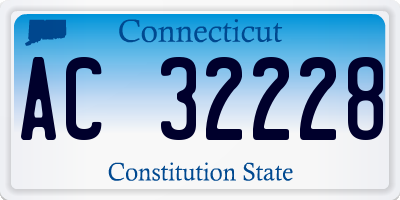 CT license plate AC32228