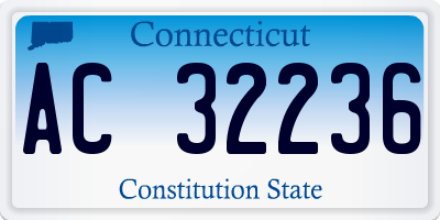 CT license plate AC32236