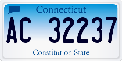 CT license plate AC32237