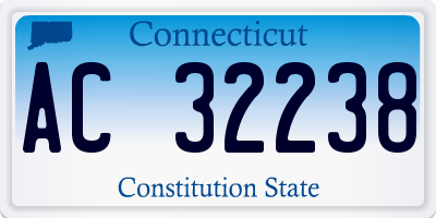 CT license plate AC32238