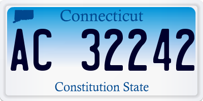 CT license plate AC32242