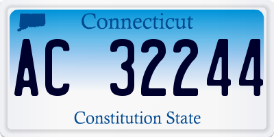 CT license plate AC32244