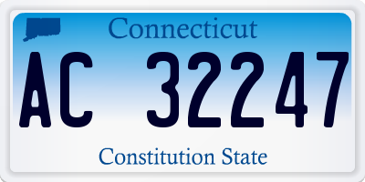 CT license plate AC32247