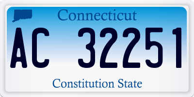 CT license plate AC32251