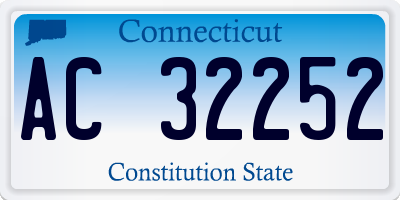 CT license plate AC32252