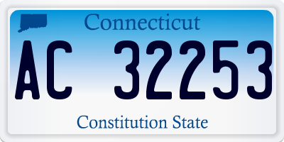 CT license plate AC32253